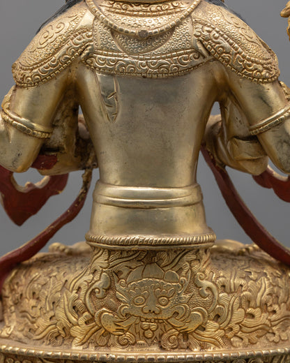 Nepalese Chenrezig Statue | Hand-Carved Avalokiteshvara