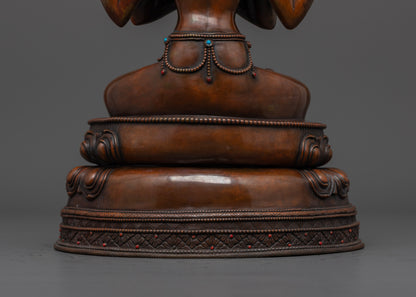 Oxidized Chenrezig Statue: Sacred Art for Peace