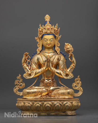 Nepalese Chenrezig Statue | The Bodhisattva's Infinite Compassion