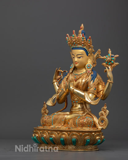 Sacred Chenrezig Statue | Traditional Hand-Crafted Artwork