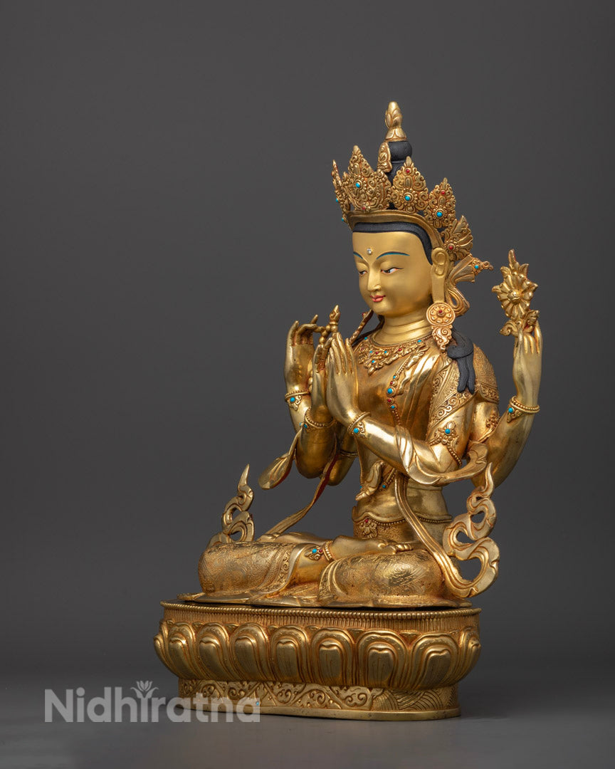 Unique Chenrezig Statue | Himalayan Sacred Art