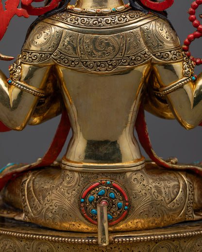 Hand Carved Chenrezig Statue | Ideal Gift for Spiritual Healing