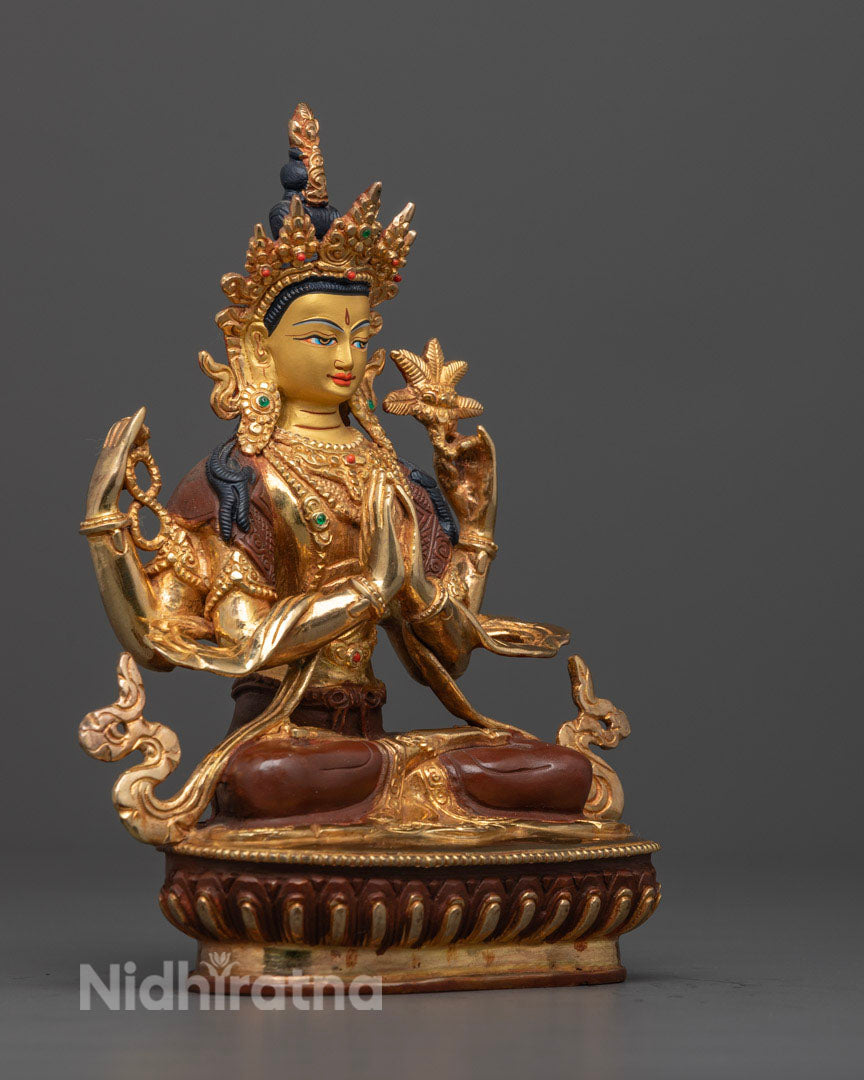 Chenrezig Buddha Sculpture | Handcrafted Chenrezig Centerpiece