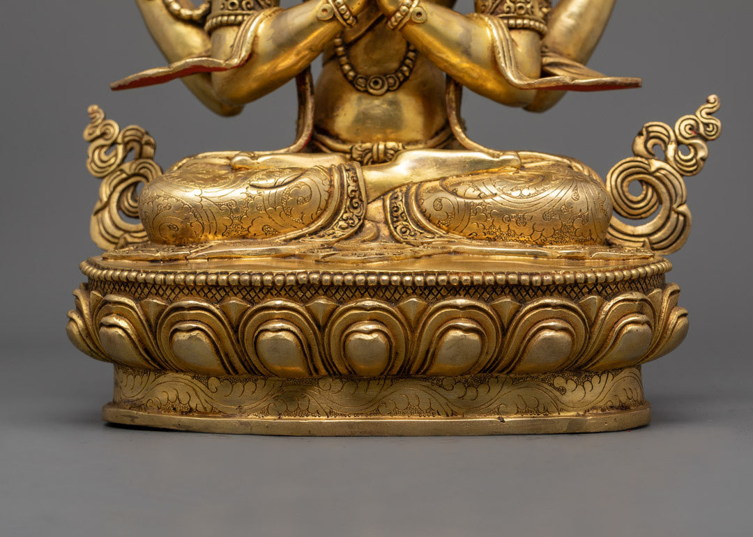 Tibetan Chenrezig Deity Statue | For Home Decor