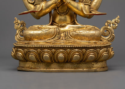 Tibetan Chenrezig Deity Statue | For Home Decor