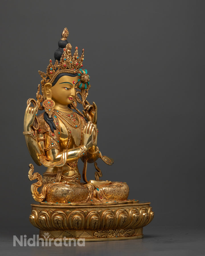 Tibetan Chenrezig Sculpture | Beautifully Crafted