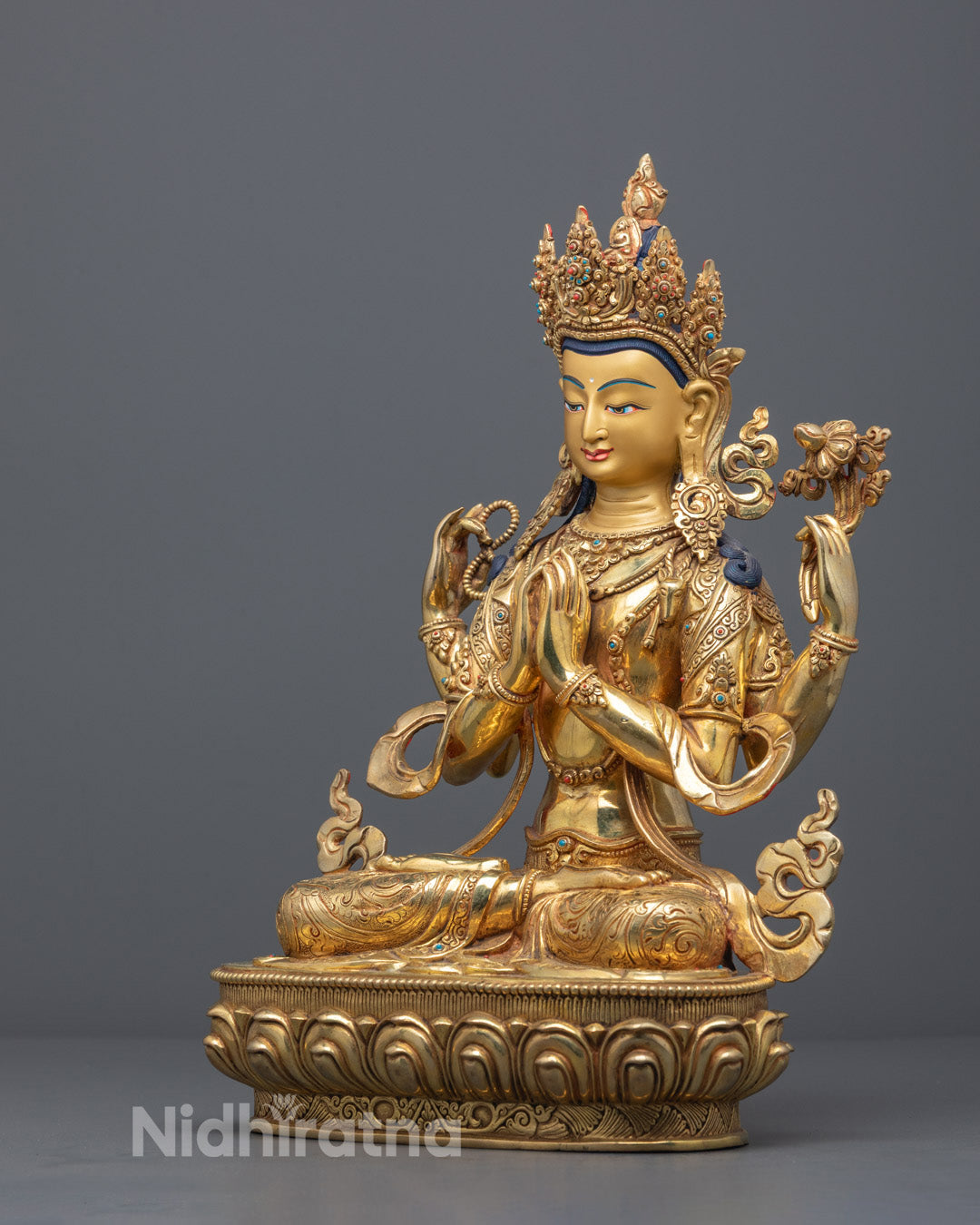 Handcrafted Chenrezig Statue | Tibetan Buddhist Deity for Sale