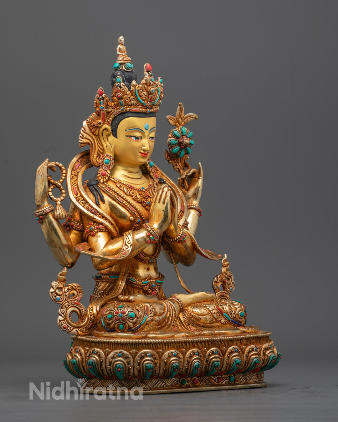 Four Armed Chenrezig Statue | Compassion Buddha