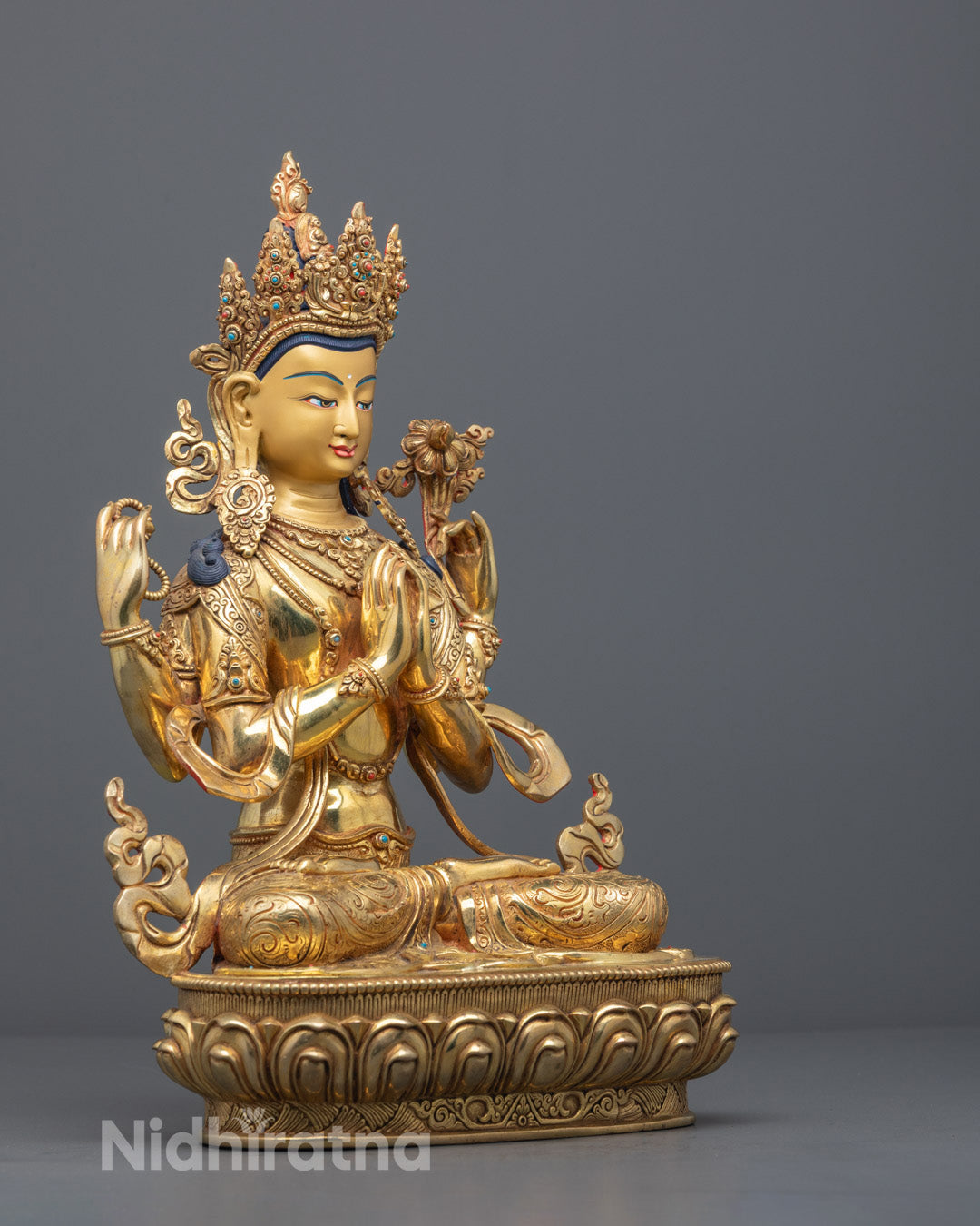 Handcrafted Chenrezig Statue | Tibetan Buddhist Deity for Sale