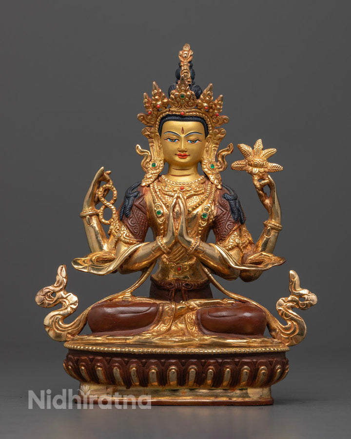 Chenrezig Buddha Sculpture | Handcrafted Chenrezig Centerpiece