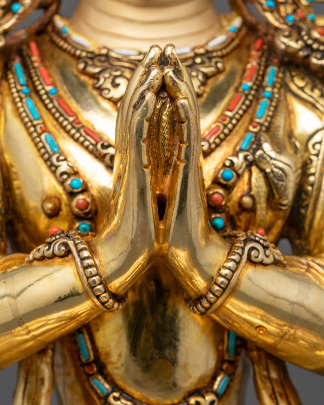 Hand Carved Chenrezig Statue | Ideal Gift for Spiritual Healing