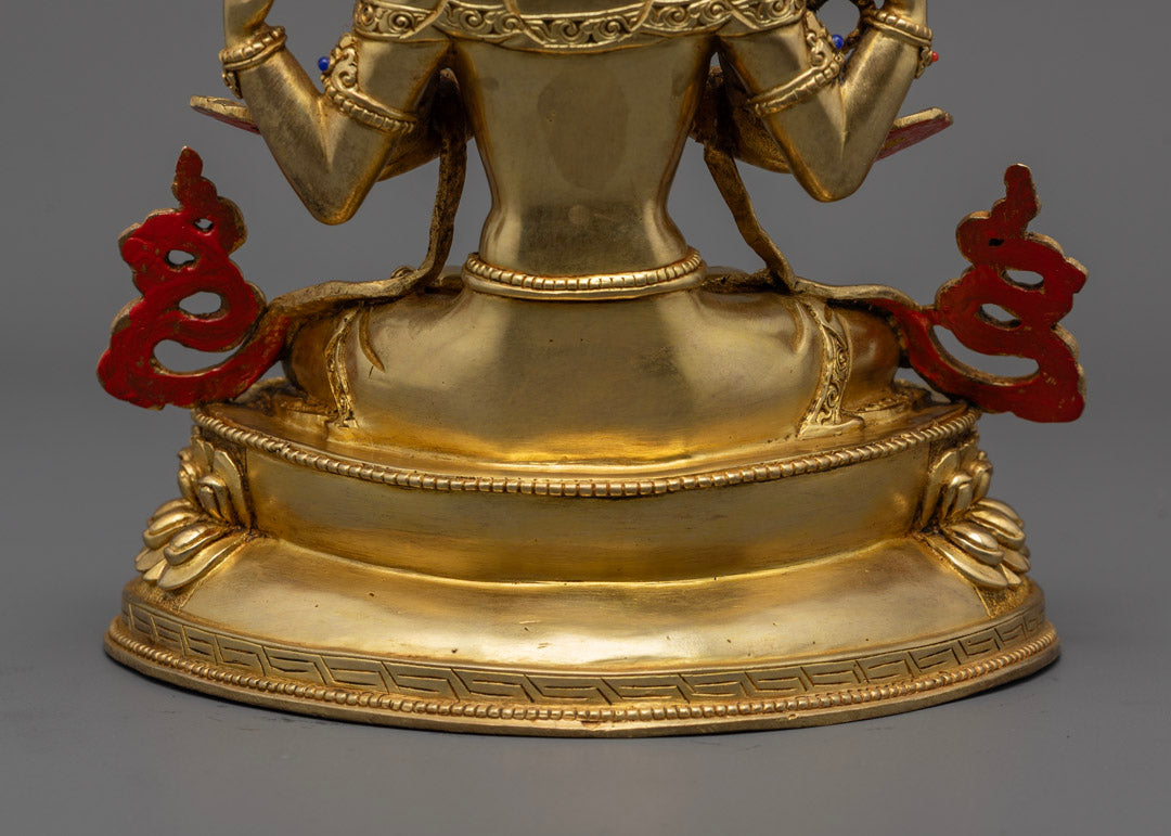 Chenrezig Statue Bodhisattva of Compassion | Tibetan Buddhist Altar Decor