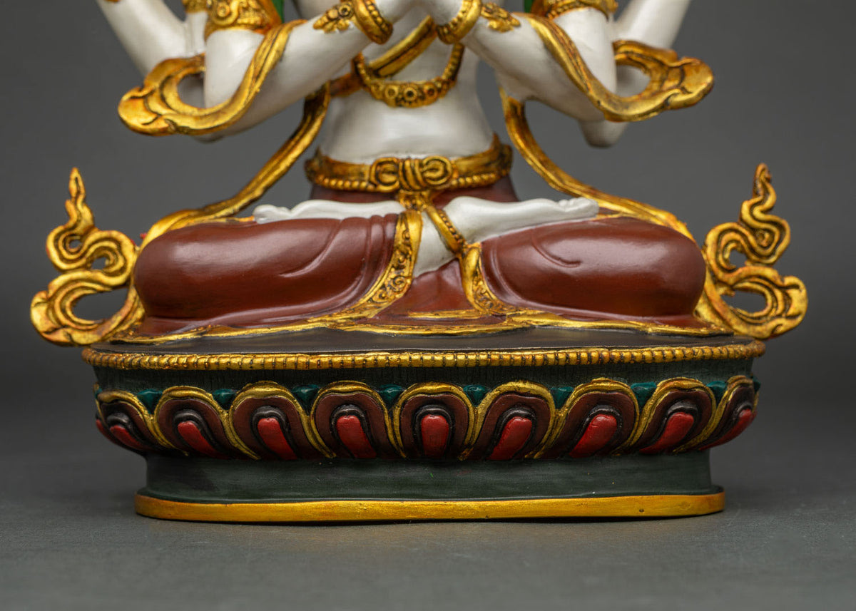 Chenrezig Statue | Hand-Painted Compassionate Bodhisattva Figurine