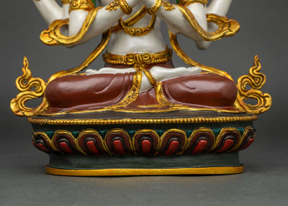 Chenrezig Statue | Hand-Painted Compassionate Bodhisattva Figurine