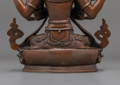 Divine Chenrezig Sculpture | Tibetan Deity for Compassionate Energy