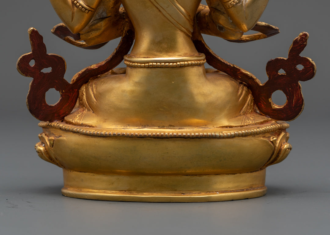 Chenrezig Statue | Tibetan Hand-Carved Sculpture of Avalokiteshvara