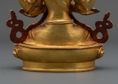Chenrezig Statue | Tibetan Hand-Carved Sculpture of Avalokiteshvara