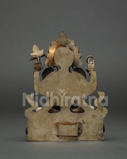 Genuine White Stone Chenrezig Statue | 4-Arm Avalokiteshvara Figurine