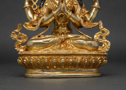 Four-Armed Chenrezig Statue | Compassionate Bodhisattva of Buddhism