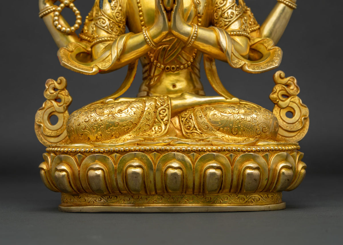 Four-Armed Chenrezig Statue – Bodhisattva of Compassion for Meditation