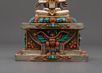 Hand-crafted Stones Chenrezig Statue | Sacred Tibetan Buddhist Art