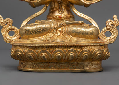 Hand-carved Chenrezig Statue | Handmade Tibetan Statue