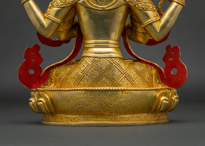 Four-Armed Chenrezig Statue – Bodhisattva of Compassion for Meditation