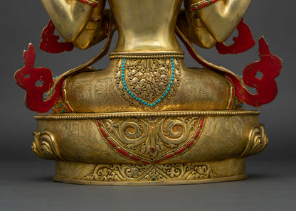 Four-armed Chenrezig Avalokiteshvara Statue | Bodhisattva of Compassion