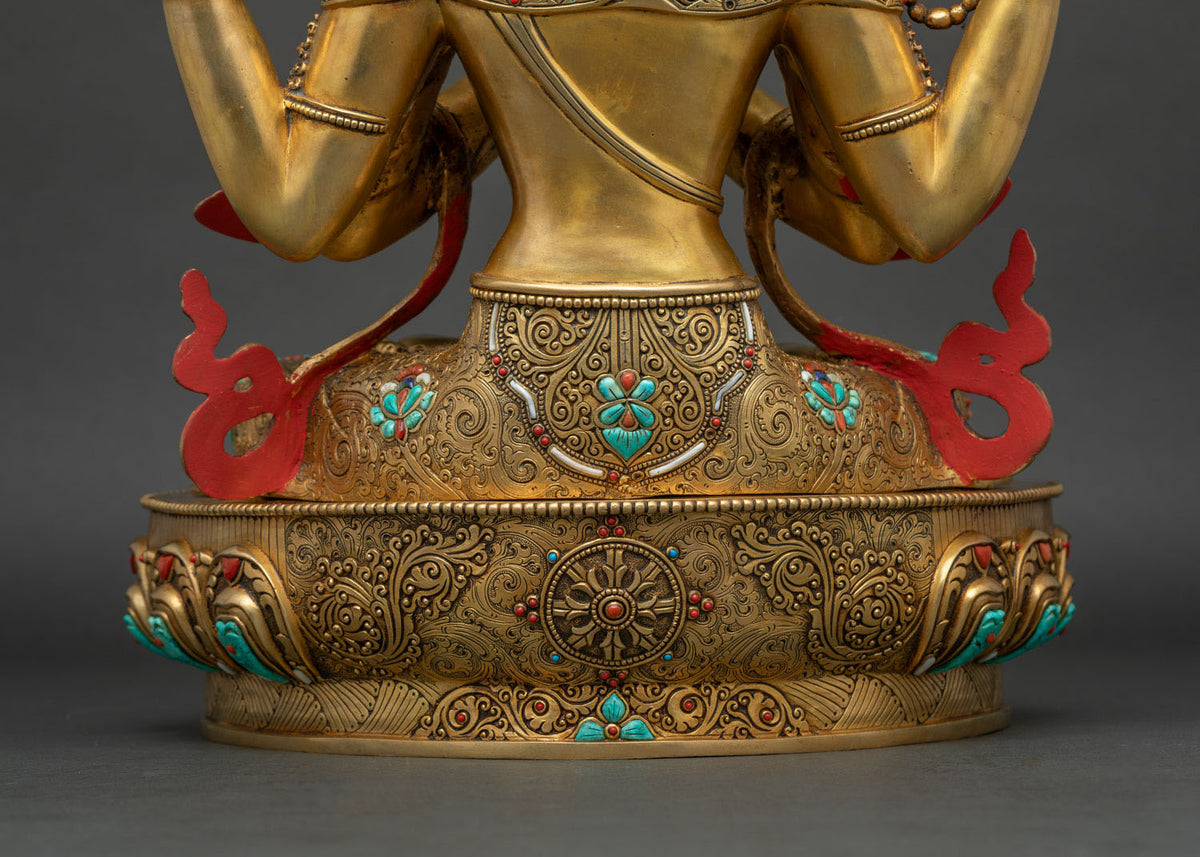 Four-Armed Chenrezig Bodhisattva Statue - Lord of Compassion