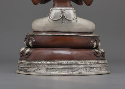 Buddhist Oxidized Chenrezig Statue | Compassionate Bodhisattva Idol