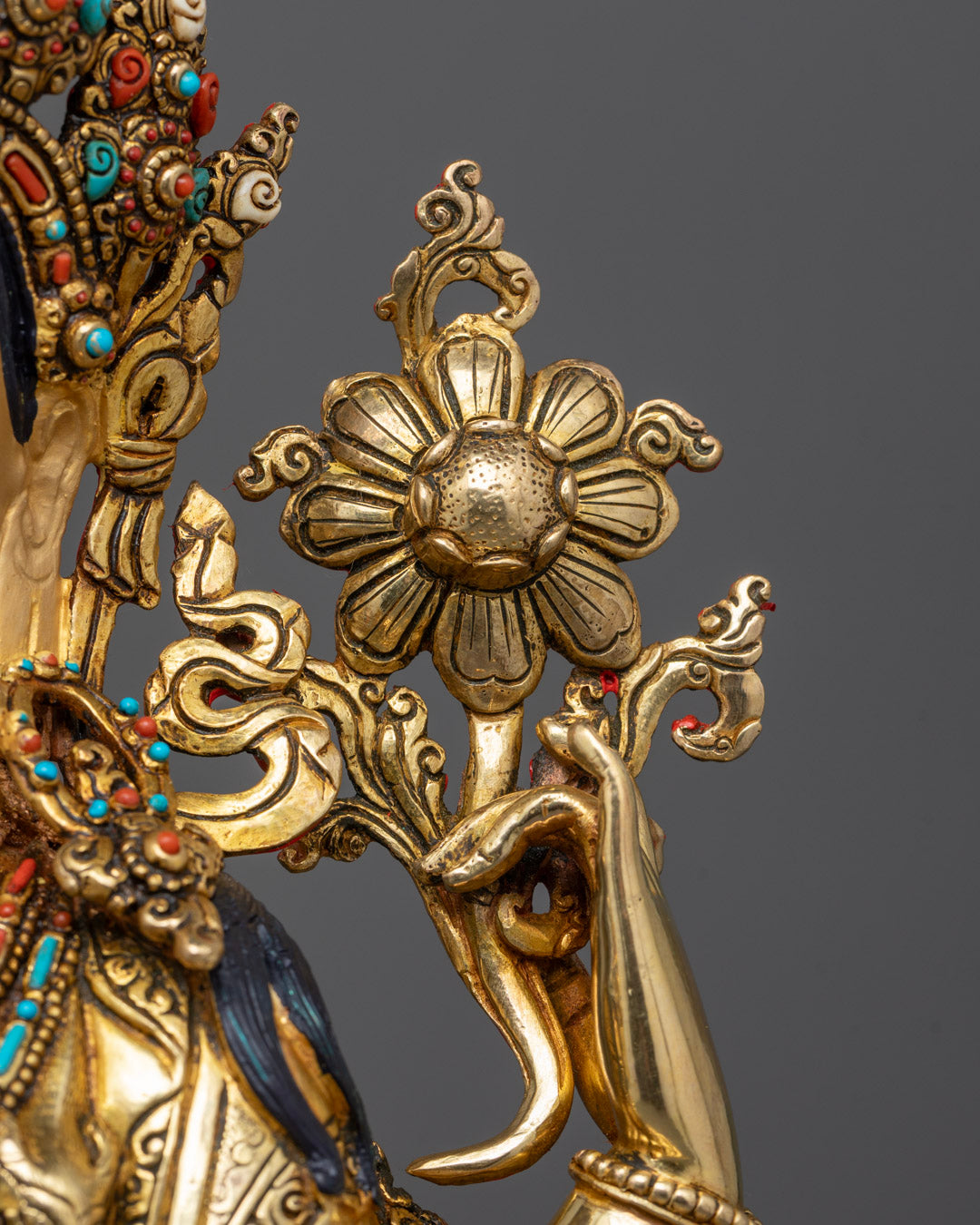 Hand Carved Chenrezig Statue | Ideal Gift for Spiritual Healing