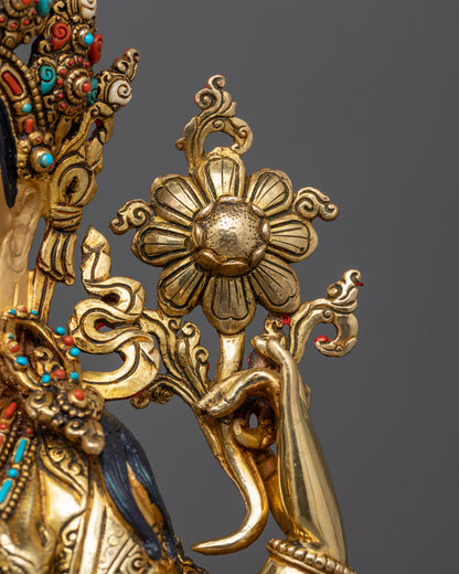 Hand Carved Chenrezig Statue | Ideal Gift for Spiritual Healing