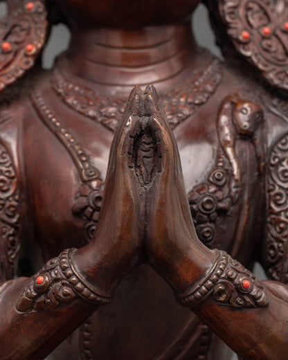 Authentic Chenrezig Statue | Tibetan Buddhist Sculpture