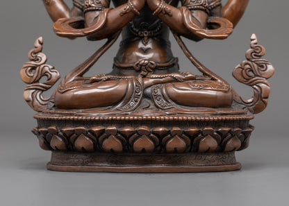 Divine Chenrezig Sculpture | Tibetan Deity for Compassionate Energy