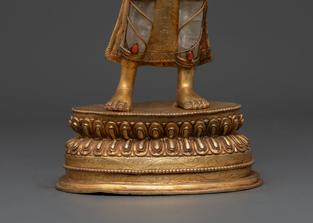 Crystal Standing Chenrezig Statue | Buddhist Sculpture