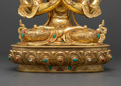 Chenrezig Bodhisattva Statue | Sacred Tibetan Sculpture