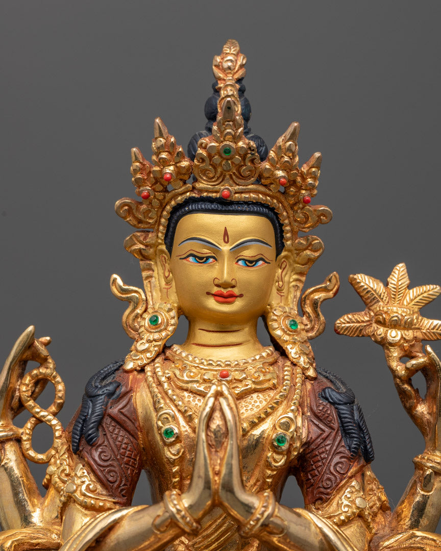 Chenrezig Buddha Sculpture | Handcrafted Chenrezig Centerpiece