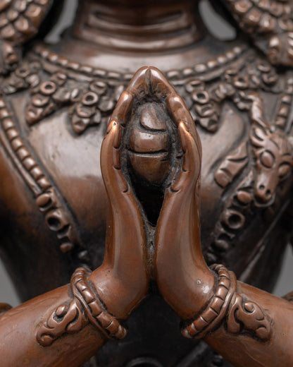 Divine Chenrezig Sculpture | Tibetan Deity for Compassionate Energy