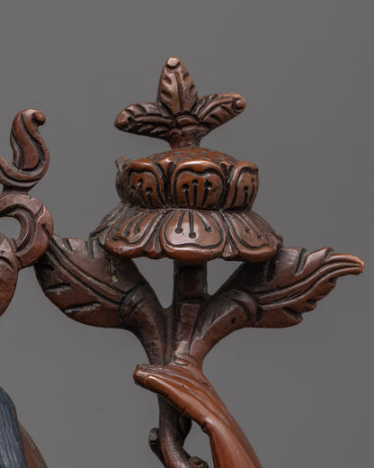 Beautiful Chenrezig Bodhisattva Statue | Oxidized Copper Finish