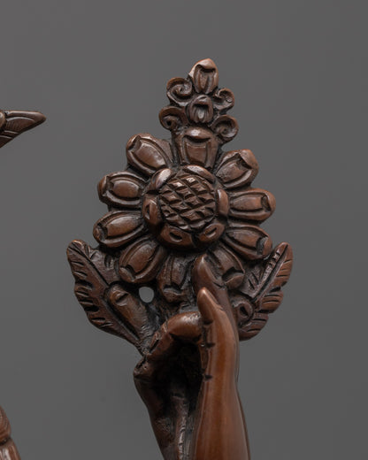 Oxidized Chenrezig Statue | Handmade Symbol of Protection