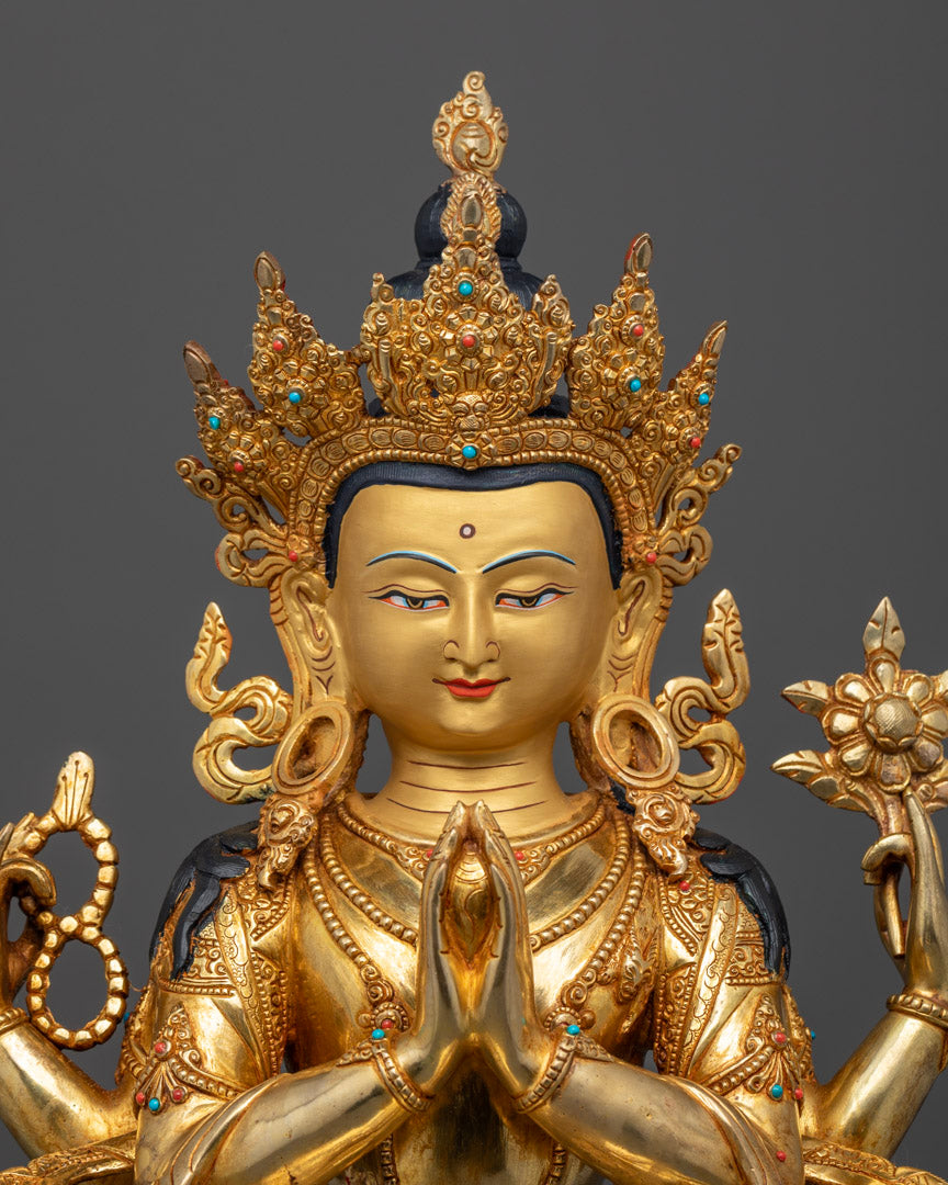 Statue of Avalokiteshvara | Mantra Om Mane Padme Hum