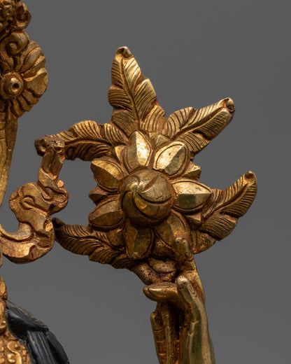 Avalokiteshvara (Chenrezig) Statue | Traditional 24k Gold Fire-Gilded