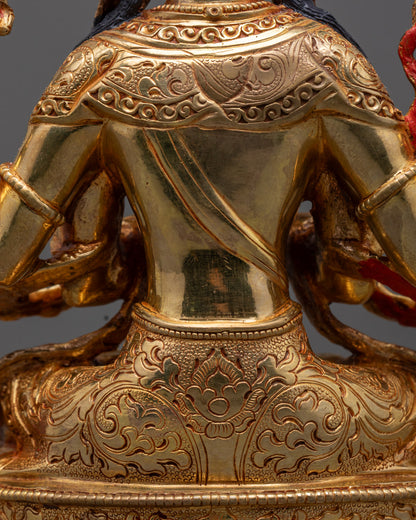 Authentic Tibetan Chenrezig Sculpture | Premium Copper Body