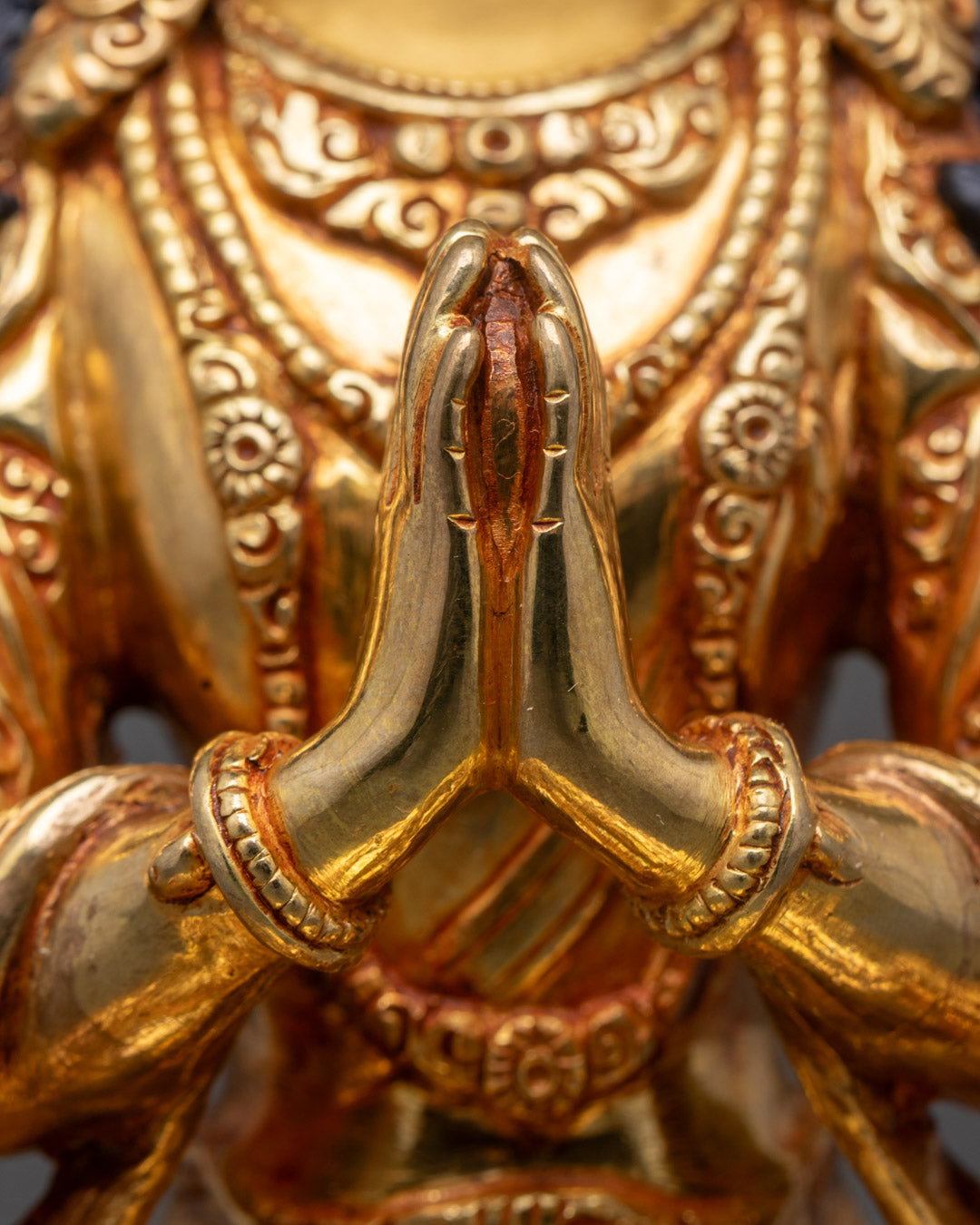 Authentic Tibetan Chenrezig Sculpture | Premium Copper Body