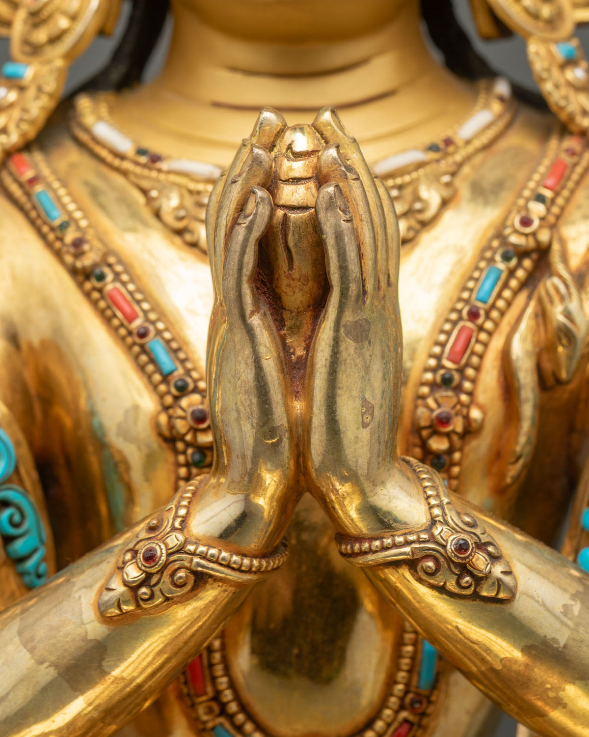 Four-Armed Chenrezig Statue | Large-Sized Tibetan Buddhist Altarpiece