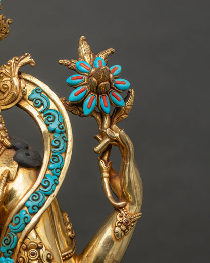 Four-Armed Chenrezig Statue | Large-Sized Tibetan Buddhist Altarpiece