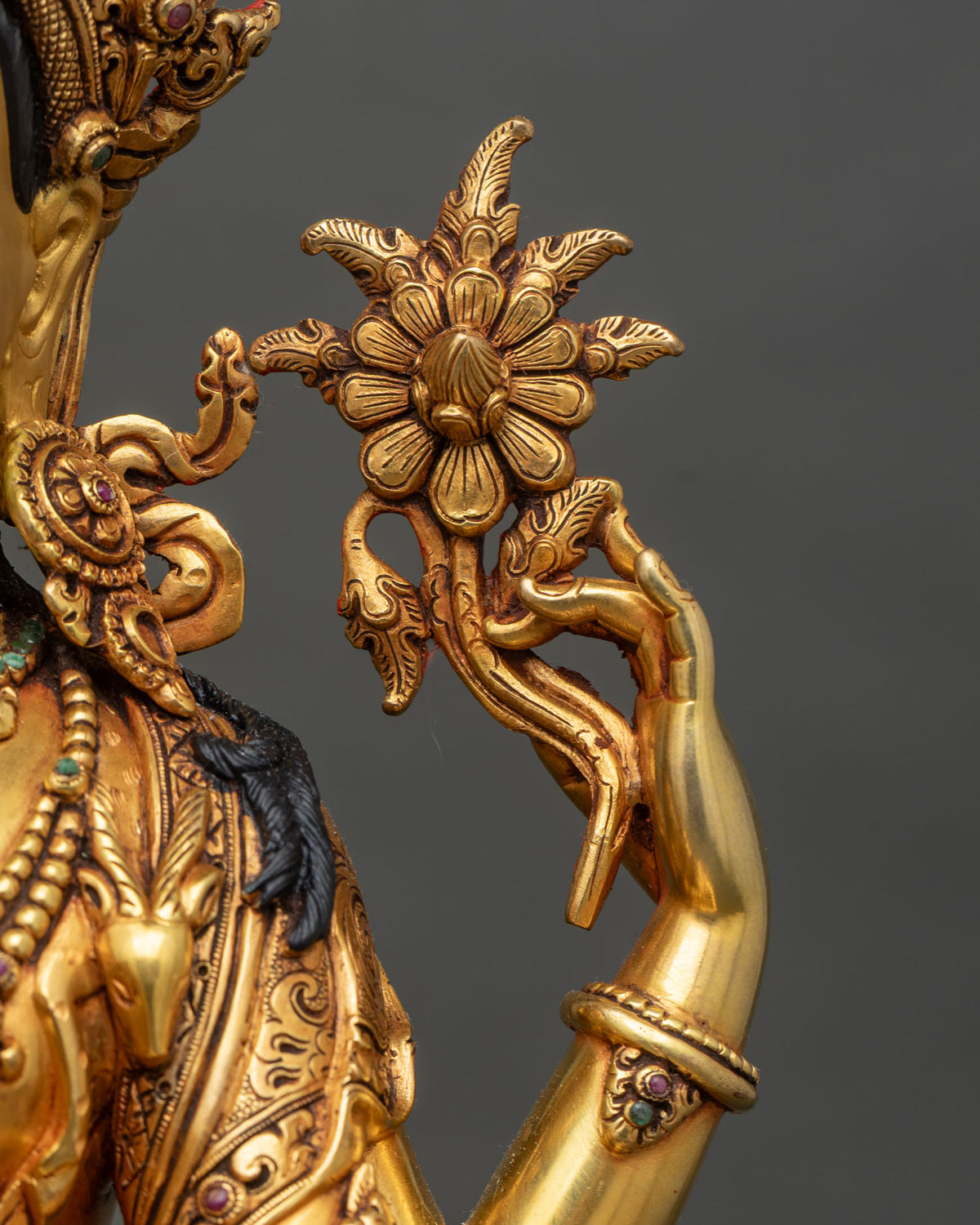 Handcrafted Chenrezig Statue | 4-Armed Avalokiteshvara Sculpture