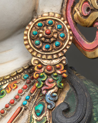 White Avalokiteshvara Statue | Bodhisattva of Boundless Compassion
