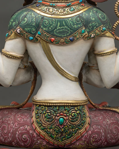 White Avalokiteshvara Statue | Bodhisattva of Boundless Compassion