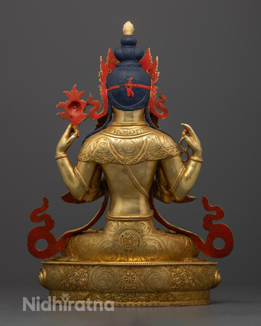 Avalokita Chenrezig Statue | 24K Gilded Statue